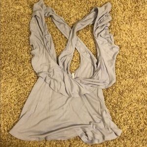 Free People ruffle tank top